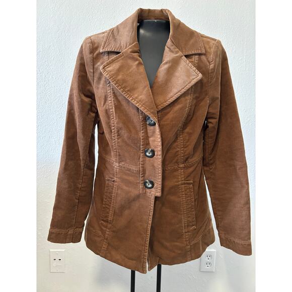 CAbi Jackets & Blazers - CAbi Corduroy Jacket Womens Size Small Brown Office Career Fitted